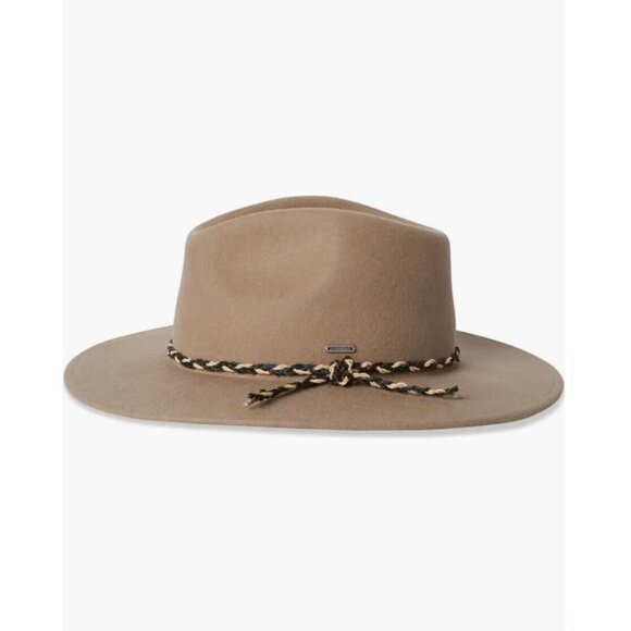 NEW Brixton Messer Western WOOL Sand Fedora HAT size M - Picture 1 of 8